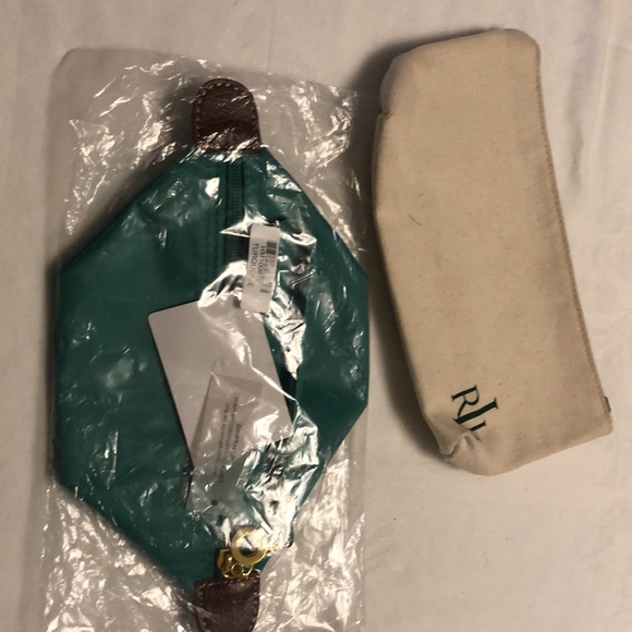 LAUREN RALPH LAUREN  “LRL” canvas CLUTCH & WRISTLET by “J” PERSONAL / MAKE UP - Picture 12 of 12